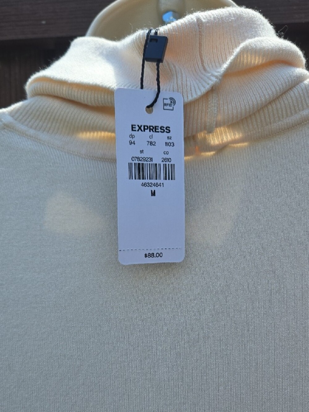 Express Cream Turtleneck Midi Dress - Picture 7 of 7